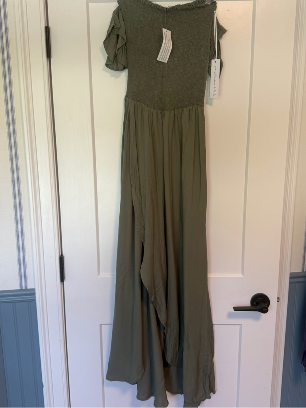 Young Fabulous & Broke Olive Green Off-Shoulder Maxi Dress